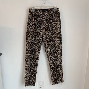 Just Black Denim Leopard Pattern Jeans